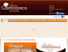 Tablet Screenshot of guiagastronomicacancun.com